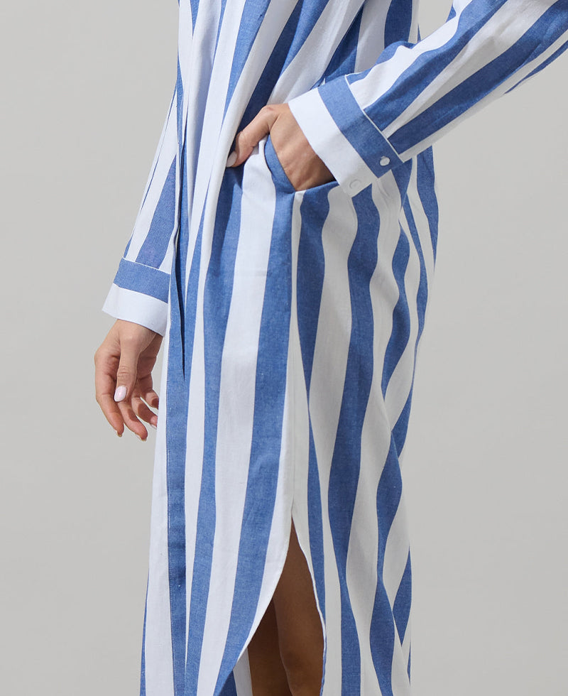 Sugarlips Jordy Striped Shirt Midi Dress