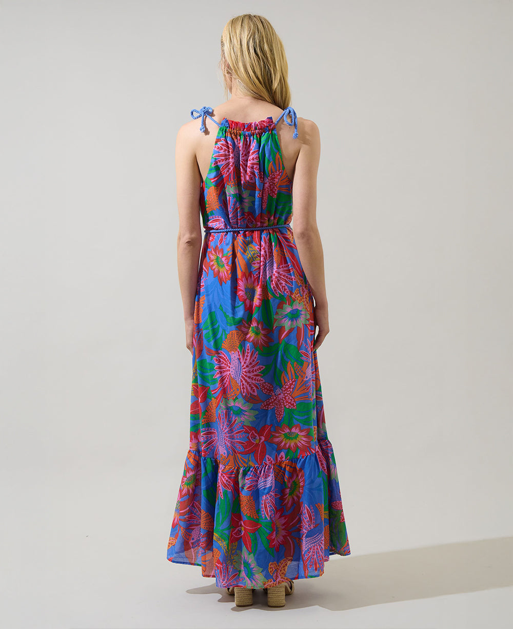 Sugarlips Cindal Floral Halter Neck Maxi