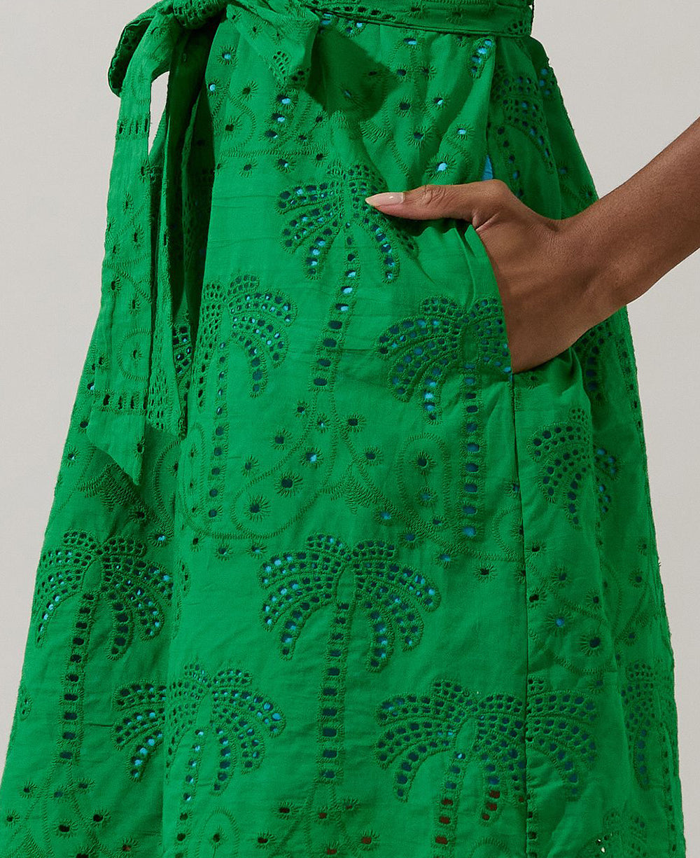 Sugarlips Palms Eyelet Ema Shirt Dress