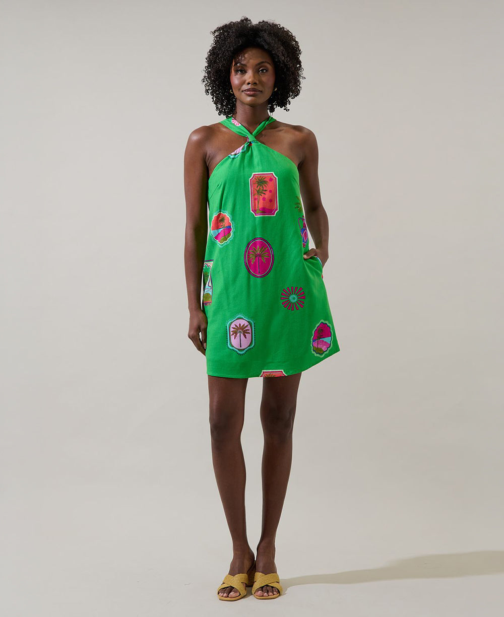 Sugarlips Trinie Postcard Amory Halter Dress
