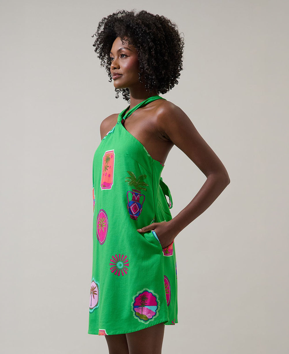 Sugarlips Trinie Postcard Amory Halter Dress