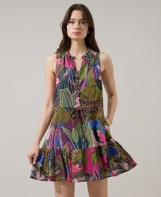 Sugarlips Jenla Floral Itzel Shift Mini Dress