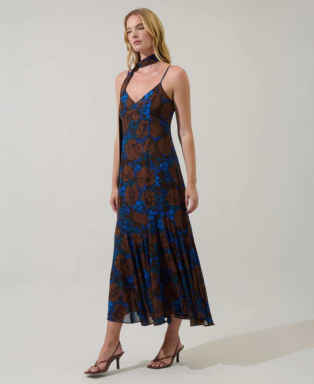 Sugarlips Lebanon Floral Hagny Pleated Midi Dress