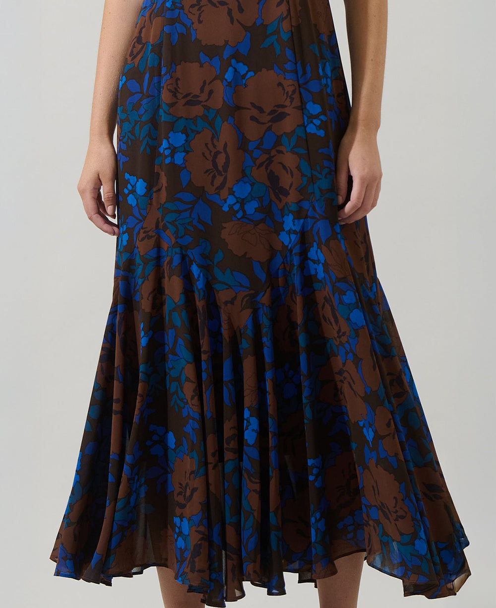 Sugarlips Lebanon Floral Hagny Pleated Midi Dress