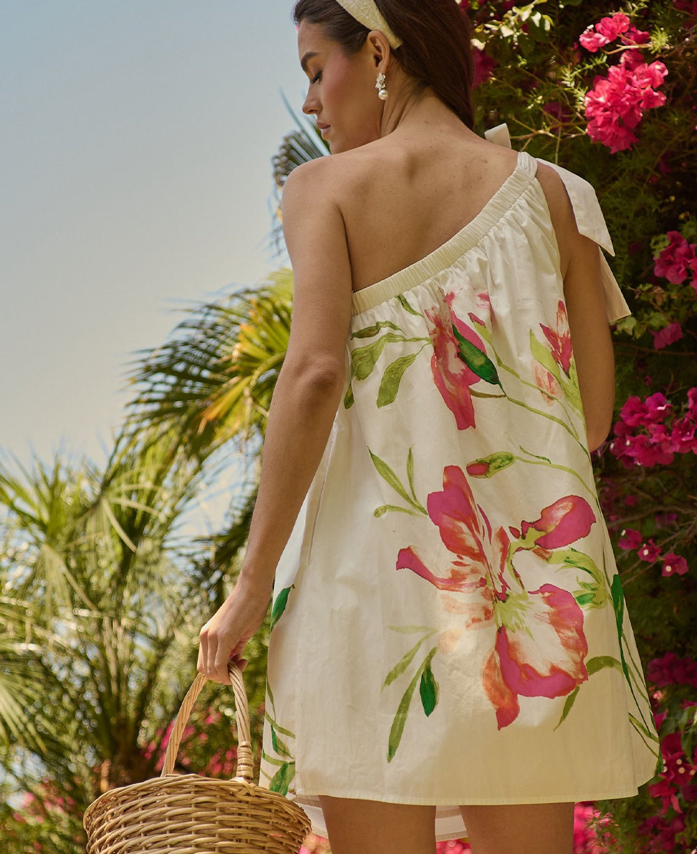 Sugarlips Lilibet Floral Kerra One Shoulder Mini Dress