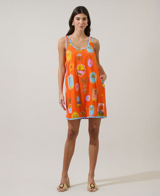 Sugarlips Maury Postcard Shift Dress
