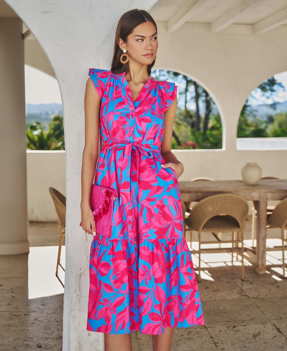 Sugarlips Charlotte Button Midi Dress