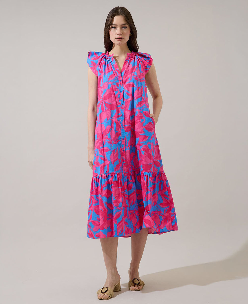 Sugarlips Charlotte Button Midi Dress