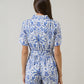 Sugarlips Romina Floral Soria Button Up Romper