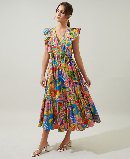 Sugarlips New Guinea Poplin Midi Dress