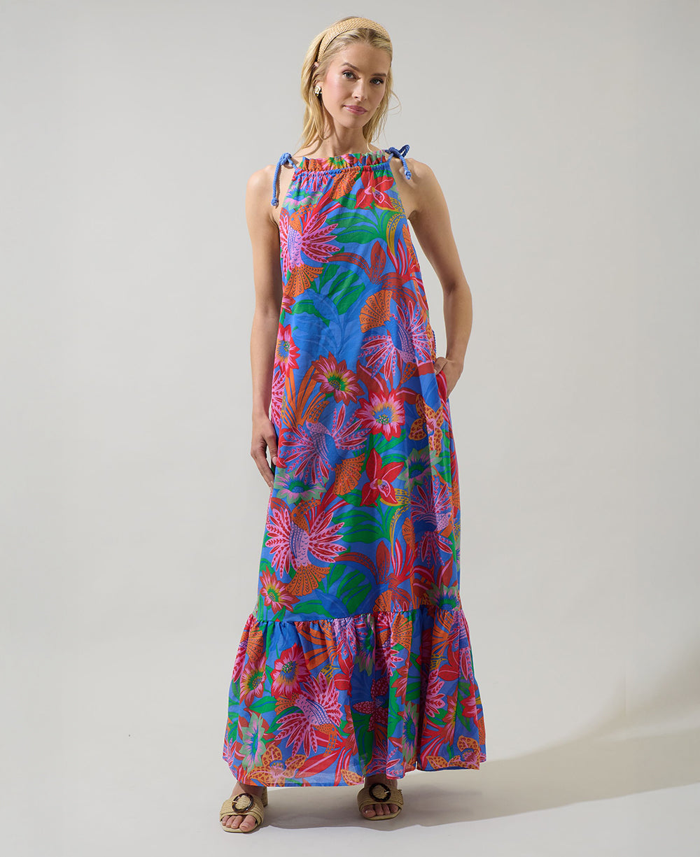 Sugarlips Cindal Floral Halter Neck Maxi