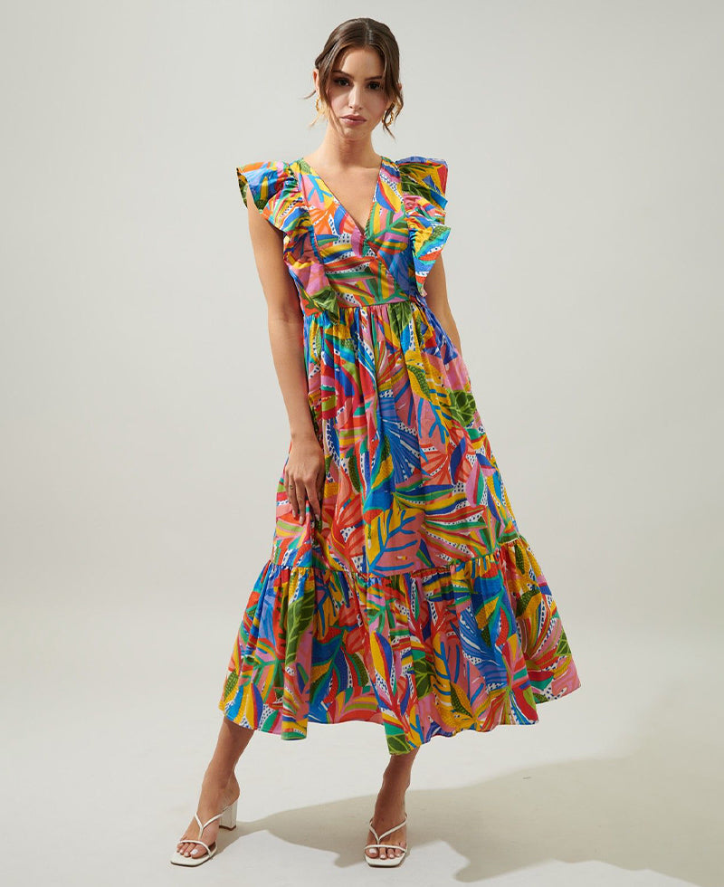 Sugarlips New Guinea Poplin Midi Dress