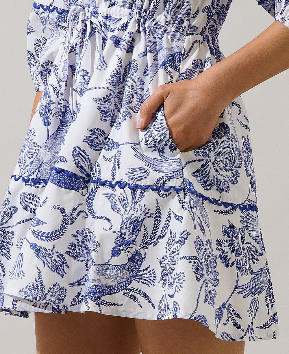 Sugarlips Virda Floral Split Neck Dress