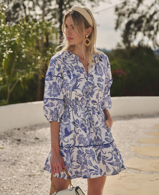 Sugarlips Virda Floral Split Neck Dress