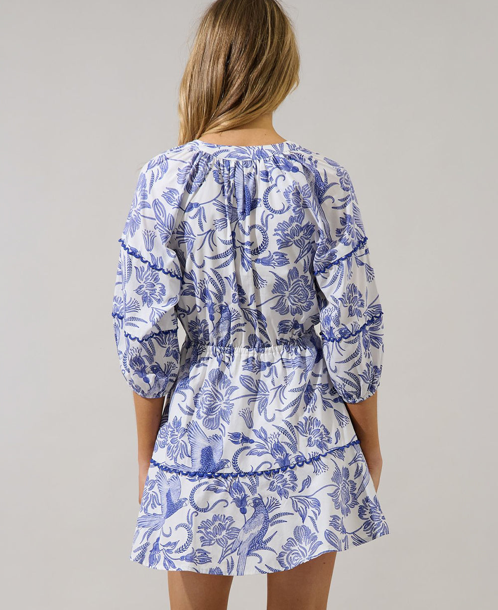 Sugarlips Virda Floral Split Neck Dress