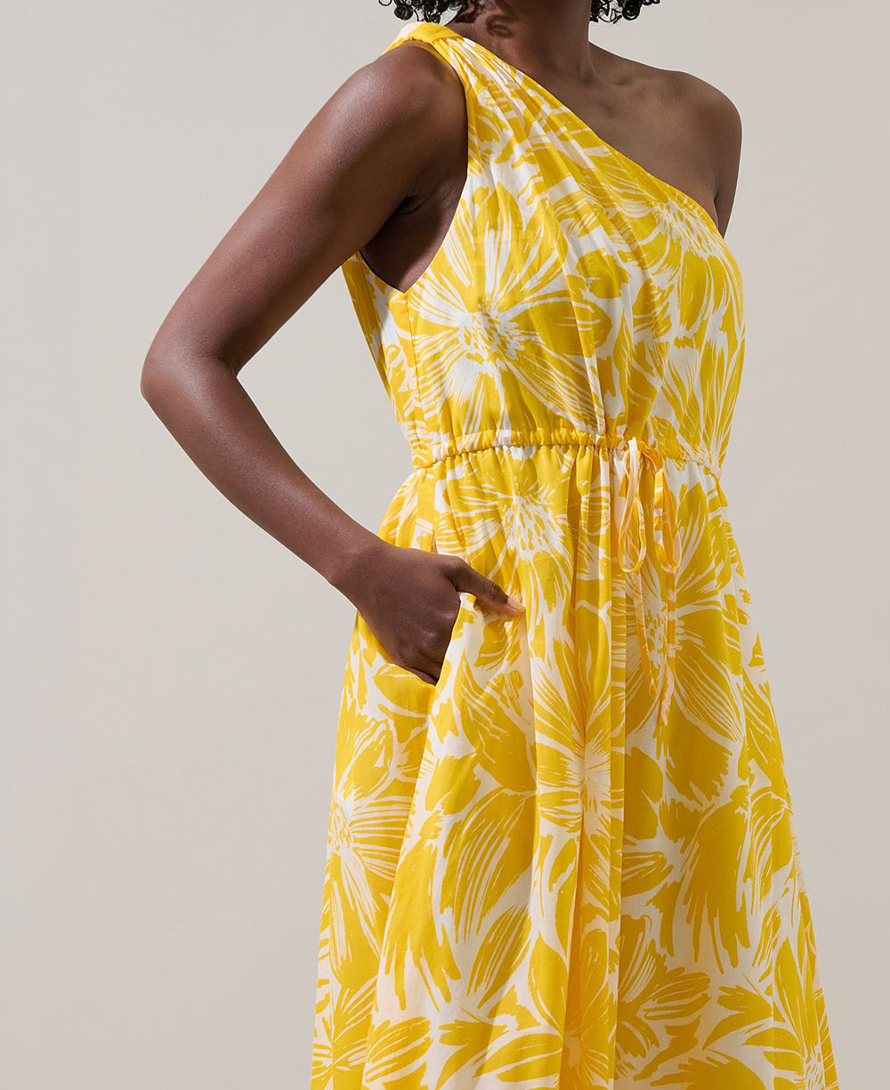 Sugarlips Joni Floral Elya One Shoulder Maxi