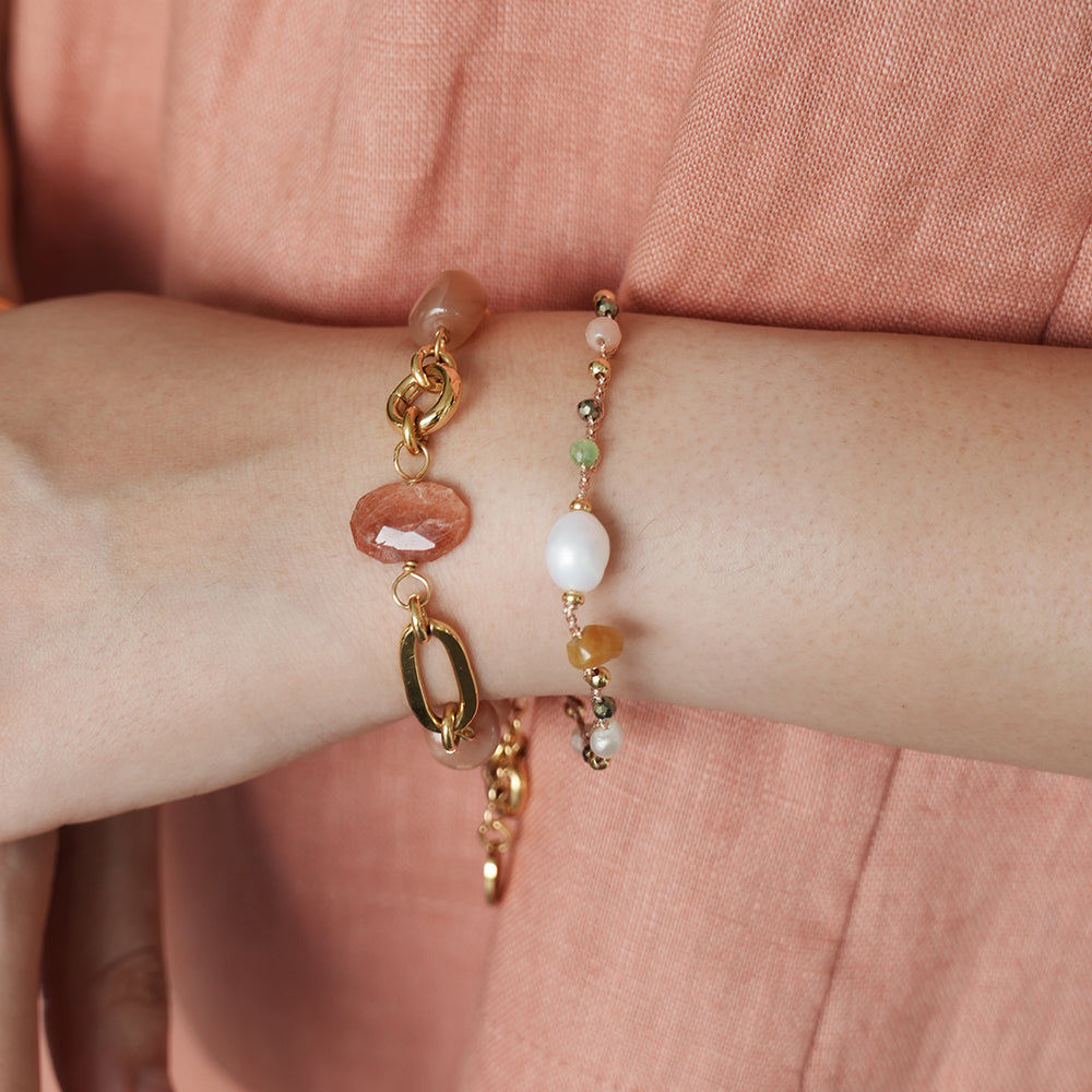 Velatti Braided Bracelet with Gemstones