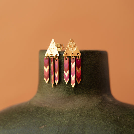 Chevron Tassel Earrings