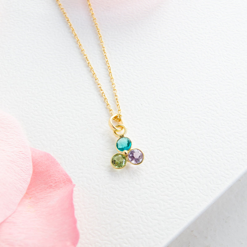 Triple Gem Necklace