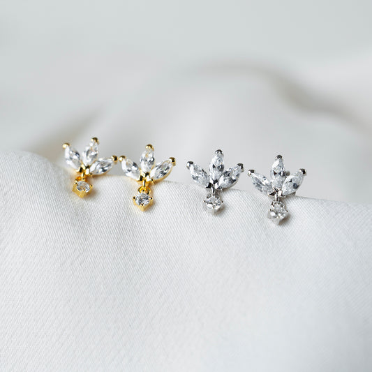 Triple Petal Drop Studs