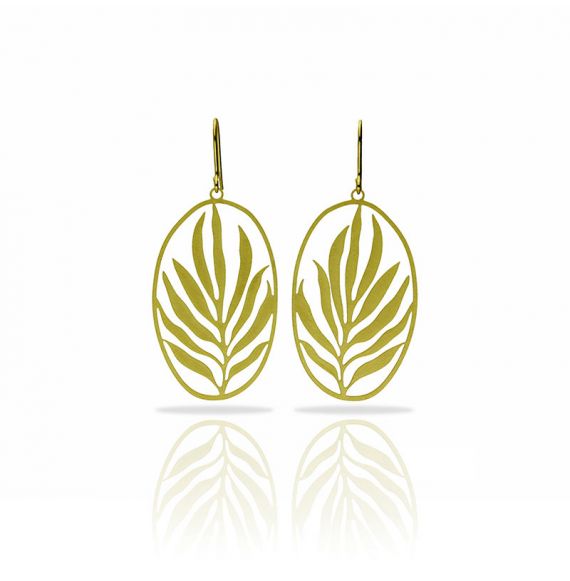 RAS Tropic Oval Gold Small Earrings