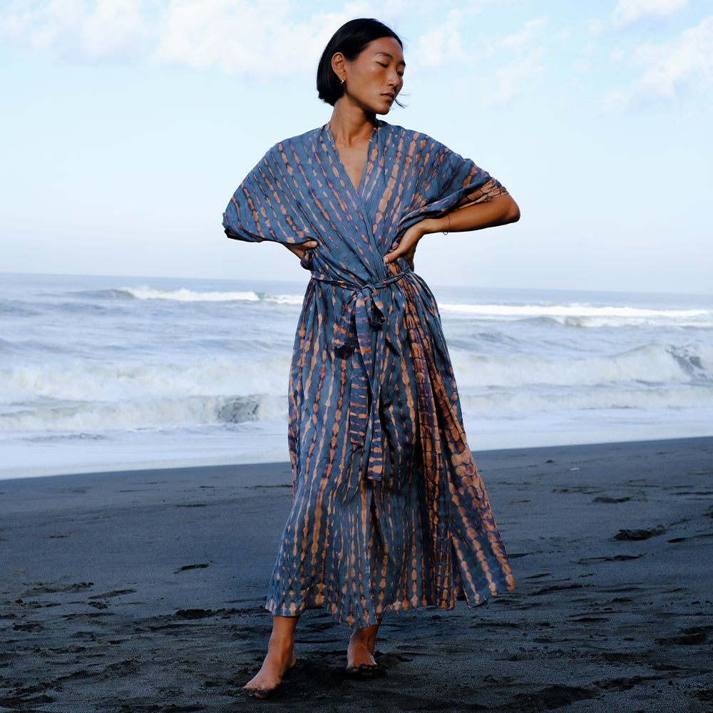 Turmeric the Label Tie Dye Long Kimono