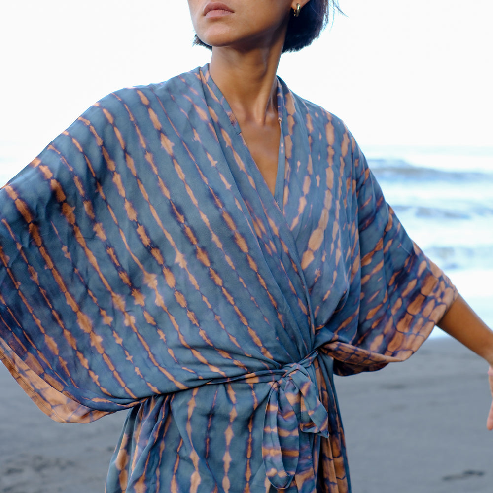 Turmeric the Label Tie Dye Long Kimono