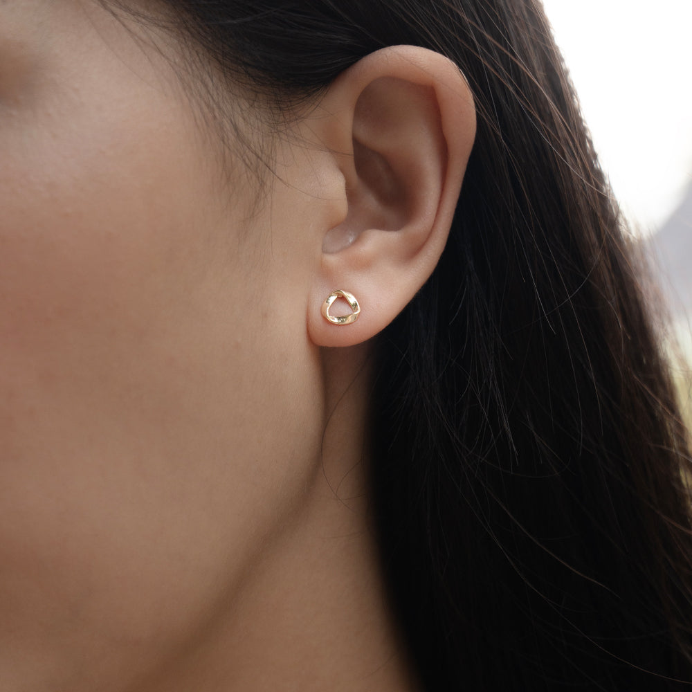 Folded Ribbon Studs