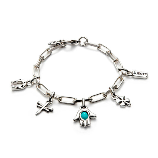 UNOde50 Paperclip Bracelet with 5 Charms