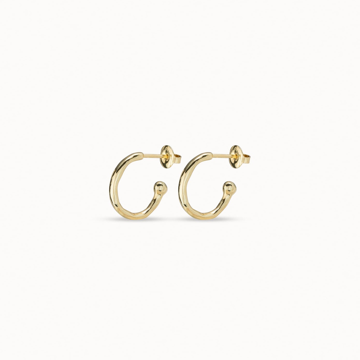 gold plated small hoop earrings