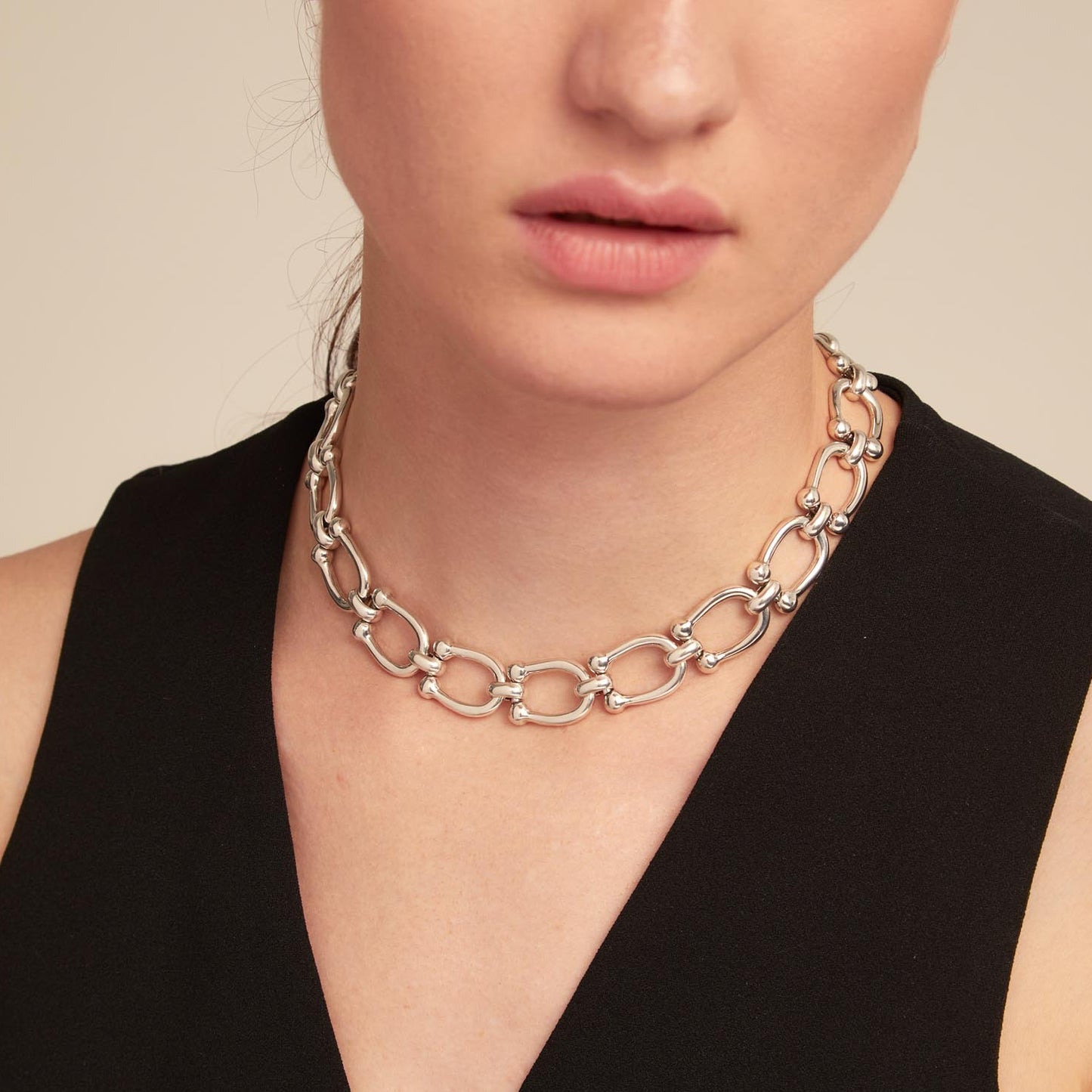unode50 silver plated serotonin choker necklace