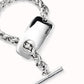 UNOde50 Silver Curb Bracelet with Adjustable Central Clasp