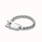 UNOde50 Silver Curb Bracelet with Adjustable Central Clasp