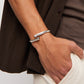 UNOde50 Rigid Wrap Bracelet with Black Crystal Ends