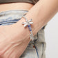 UNOde50 Dragonfly Bracelet w Blue Crystal