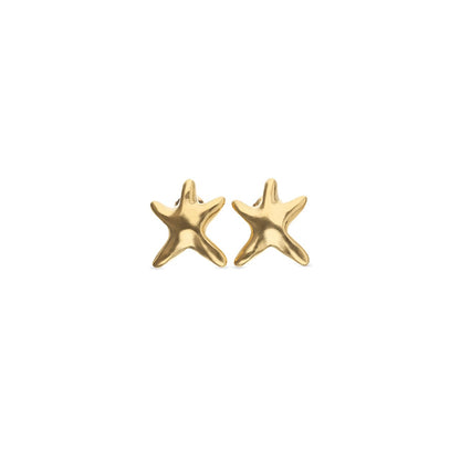 Arcadia Starfish gold Stud earrings
