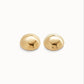 gold plated round stud earrings