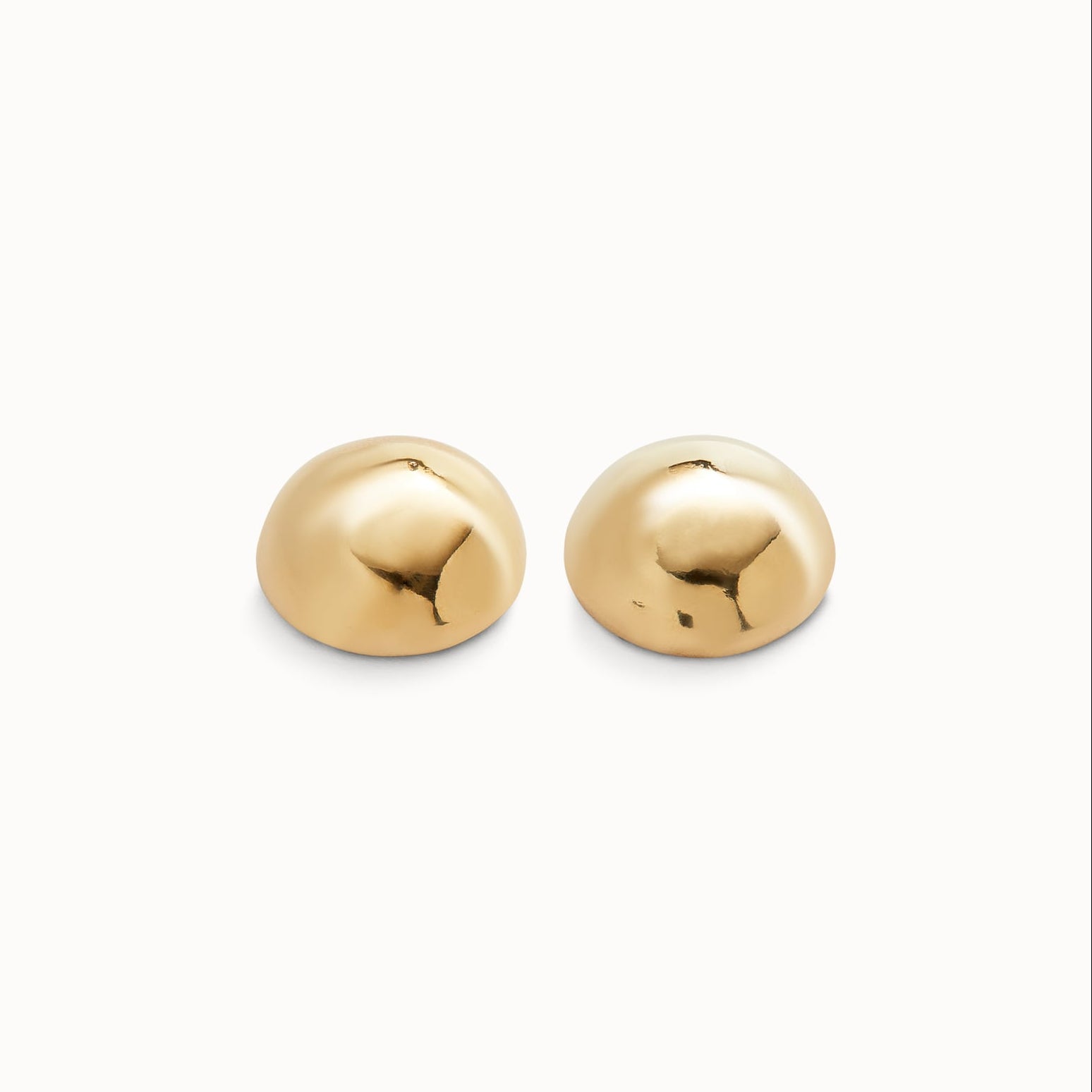 gold plated round stud earrings