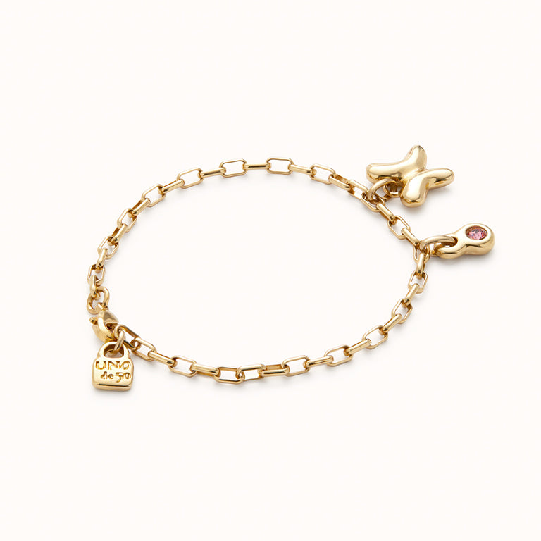 UNOde50 Link Bracelet with Butterfly Charm