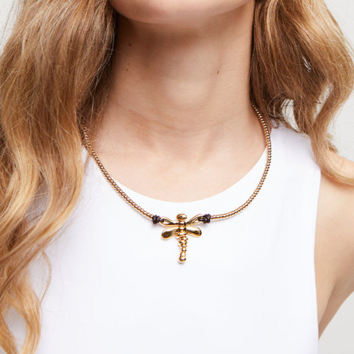 UNOde50 Dragonfly Short Necklace