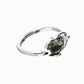 UNOde50 Bangle with Oval Faceted Grey Crystal