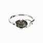 UNOde50 Bangle with Oval Faceted Grey Crystal