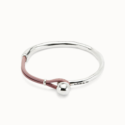 UNOde50 Semi Rigid Half Bracelet with Lilac Leather