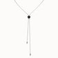 UNOde50 Long Necklace with Black Murano Glass