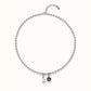 UNOde50 Silver Ball Necklace with Pearl & Blue Charm