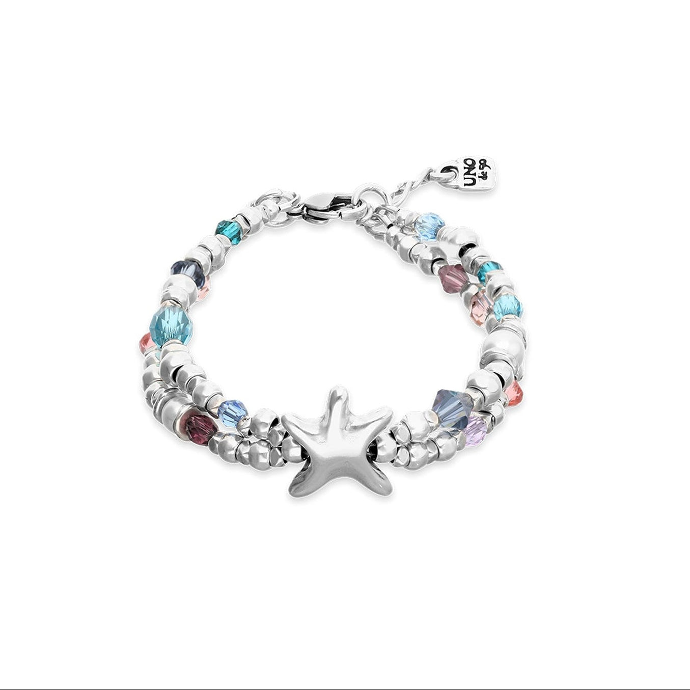 double silver star bracelet
