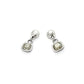 UNOde50 Square Sparkle Drop Earrings - Silver
