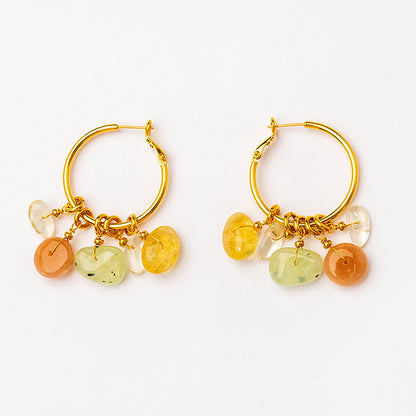 Velatti Multi Gem Hoops