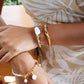Velatti Hand Braided Bar & Pyrite Bracelet