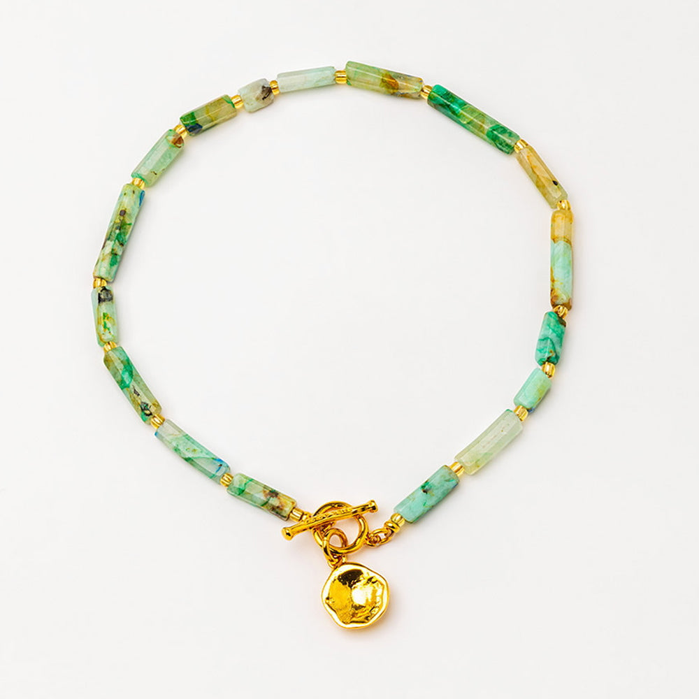 Velatti Chrysoprase Fluid Necklace